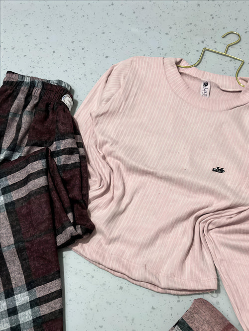 بيجاما شتوية راقية من شركة LARA – خامة ناعمة ومريحة